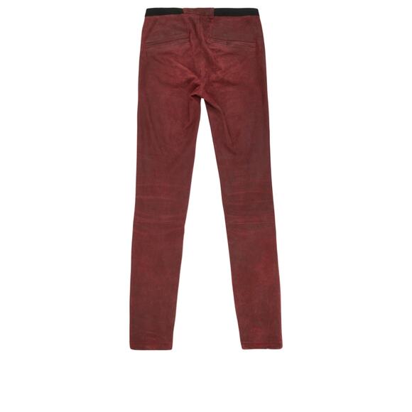 Helmut Lang Patina Cheyenne Leather Legging - XS - Burgundy - Picture 2 of 8
